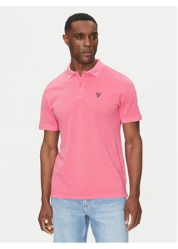 Guess Polo F5GP00 K9WF1 Różowy Regular Fit ze sklepu MODIVO w kategorii T-shirty męskie - zdjęcie 178201164