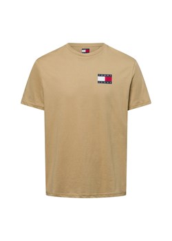 Tommy Jeans Koszulka męska - TJM SLIM ESSENTIAL FLAG TEE Mężczyźni Bawełna wielbłądzi jednolity ze sklepu vangraaf w kategorii T-shirty męskie - zdjęcie 178202531