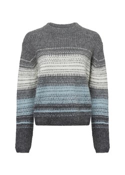 Opus Damski sweter z dzianiny z zawartością wełny - Pradeta Kobiety Sztuczne włókno szary wzorzysty ze sklepu vangraaf w kategorii Swetry damskie - zdjęcie 178202562