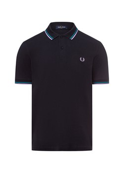 Fred Perry Męska koszulka polo Mężczyźni Bawełna granatowy jednolity ze sklepu vangraaf w kategorii T-shirty męskie - zdjęcie 178202564