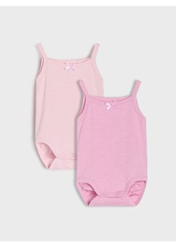 Sinsay - Body na ramiączkach 2 pack - różowy ze sklepu Sinsay w kategorii Odzież dla niemowląt - zdjęcie 178204490