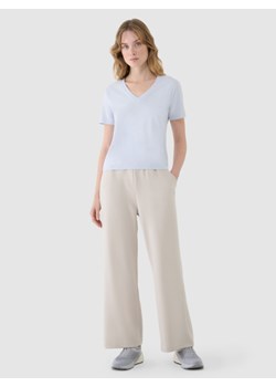 Damski t-shirt basic 4F4FWSS25TTSHF1992 - niebieski ze sklepu Sportstylestory.com w kategorii Bluzki damskie - zdjęcie 178205143