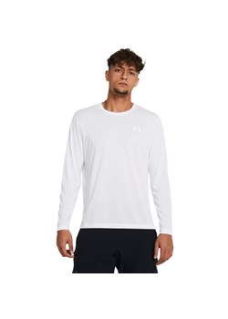 Męski longsleeve do biegania Under Armour UA Launch Longsleeve - biały ze sklepu Sportstylestory.com w kategorii T-shirty męskie - zdjęcie 178209500