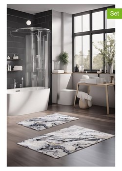 Colourful Cotton Dywaniki łazienkowe (2 szt.) w kolorze złoto-biało-czarnym ze sklepu Limango Polska w kategorii Akcesoria łazienkowe - zdjęcie 178211412