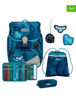 Scout 4-częściowy zestaw szkolny &quot;Alpha Set LED - Heaven&quot; w kolorze niebieskim ze sklepu Limango Polska w kategorii Plecaki dla dzieci - zdjęcie 178211481
