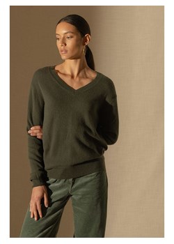 Perfect Cashmere Kaszmirowy sweter &quot;Kalie&quot; w kolorze khaki ze sklepu Limango Polska w kategorii Swetry damskie - zdjęcie 178212242
