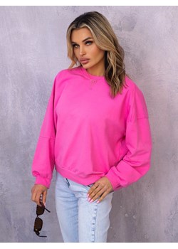 ASYMETRYCZNA BLUZA OVERSIZE Z PRZESZYCIAMI NA RĘKAWACH- FUKSJA ze sklepu olika.com.pl w kategorii Bluzy damskie - zdjęcie 178212541