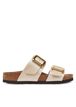 Klapki Birkenstock Sydney Cushion Buckle 1029492 Écru ze sklepu eobuwie.pl w kategorii Klapki damskie - zdjęcie 178213143