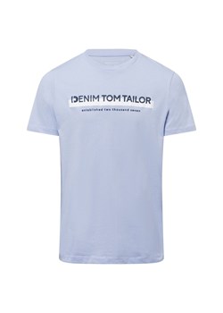 Tom Tailor Denim T-shirt męski Mężczyźni Bawełna jasnoniebieski nadruk ze sklepu vangraaf w kategorii T-shirty męskie - zdjęcie 178215863