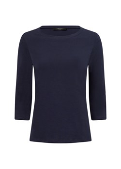 Weekend Max Mara Koszulka damska - Multia Kobiety Bawełna granatowy jednolity ze sklepu vangraaf w kategorii Bluzki damskie - zdjęcie 178215892