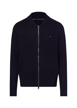 Tommy Hilfiger Męski kardigan Mężczyźni Bawełna granatowy jednolity ze sklepu vangraaf w kategorii Swetry męskie - zdjęcie 178215911