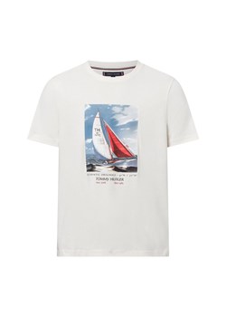 Tommy Hilfiger Tommy Hilfiger T-Shirt - Ivory Petal Mężczyźni Bawełna écru nadruk ze sklepu vangraaf w kategorii T-shirty męskie - zdjęcie 178215914