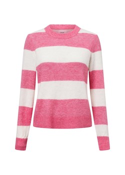 Nümph Sweter damski z zawartością alpaki - Nuriette Kobiety Wełna różowy w paski ze sklepu vangraaf w kategorii Swetry damskie - zdjęcie 178215933