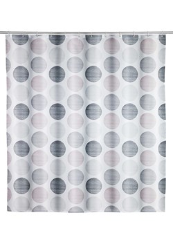 Wenko Zasłona prysznicowa &quot;Dots&quot; w kolorze szaro-jasnoróżowym - 200 x 180 cm ze sklepu Limango Polska w kategorii Akcesoria łazienkowe - zdjęcie 178221894