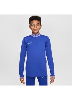 Treningowa koszulka piłkarska z długim rękawem i zamkiem 1/4 dla dużych dzieci Dri-FIT Nike Academy - Fiolet ze sklepu Nike poland w kategorii T-shirty chłopięce - zdjęcie 178226593