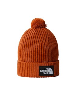 Czapka The North Face Logo Box Pompon Beanie 0A3FN31I01 - brązowa ze sklepu streetstyle24.pl w kategorii Czapki zimowe damskie - zdjęcie 178228533