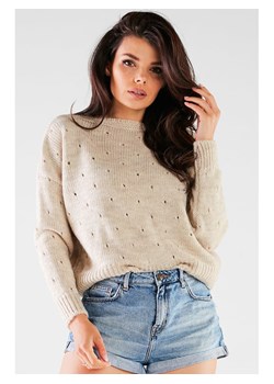 Awama Sweter w kolorze beżowym ze sklepu Limango Polska w kategorii Swetry damskie - zdjęcie 178228732