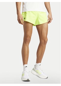 adidas Szorty sportowe Adizero Essentials JF3492 Zielony Slim Fit ze sklepu MODIVO w kategorii Spodenki męskie - zdjęcie 178235451