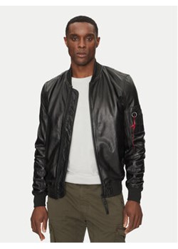 Alpha Industries Kurtka skórzana Ma-1 156141 Czarny Regular Fit ze sklepu MODIVO w kategorii Kurtki męskie - zdjęcie 178236872