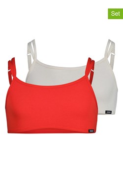 Skiny Topy (2 szt.) w kolorze kremowym i czerwonym ze sklepu Limango Polska w kategorii Staniki dla dziewczynki - zdjęcie 178244511