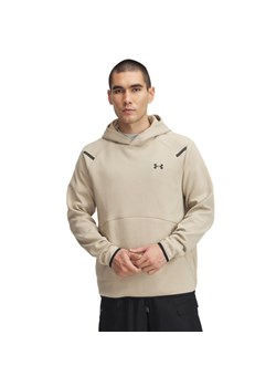 Męska bluza treningowa nierozpinana z kapturem Under Armour UA Unstoppable Flc Hd Eu - beżowa ze sklepu Sportstylestory.com w kategorii Bluzy męskie - zdjęcie 178253261