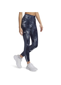 Damskie legginsy do biegania Under Armour UA Launch Ankle Print Tights - granatowe ze sklepu Sportstylestory.com w kategorii Spodnie damskie - zdjęcie 178253311
