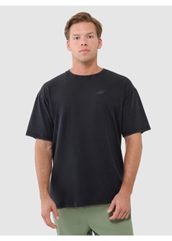 Męski tshirt oversize 4F 4FWSS25TTSHM1961 - czarny ze sklepu Sportstylestory.com w kategorii T-shirty męskie - zdjęcie 178253422