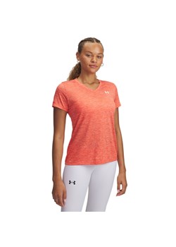 Damska koszulka treningowa Under Armour Tech SSV- Twist - pomarańczowa ze sklepu Sportstylestory.com w kategorii Bluzki damskie - zdjęcie 178253451