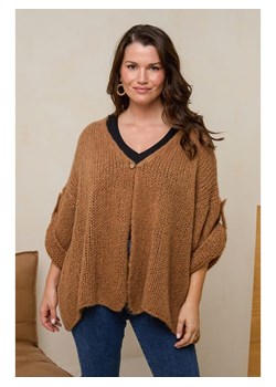 Curvy Lady Kardigan w kolorze jasnobrązowym ze sklepu Limango Polska w kategorii Swetry damskie - zdjęcie 178260063