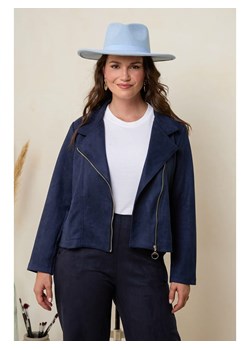 Curvy Lady Kurtka w kolorze granatowym ze skóry syntetycznej ze sklepu Limango Polska w kategorii Kurtki damskie - zdjęcie 178260073