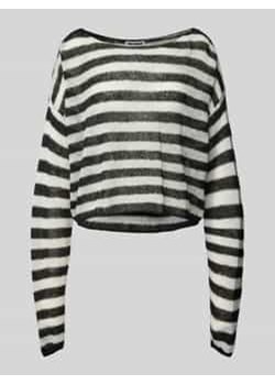 Sweter z dzianiny z dekoltem w łódkę ze sklepu Peek&Cloppenburg  w kategorii Swetry damskie - zdjęcie 178263344