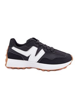 Buty Sportowe Sneakersy Damskie Czarne ze sklepu ButyModne.pl w kategorii Buty sportowe damskie - zdjęcie 178274752