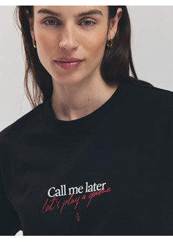 Reserved - T-shirt comfort z nadrukiem - czarny ze sklepu Reserved w kategorii T-shirty męskie - zdjęcie 178276633