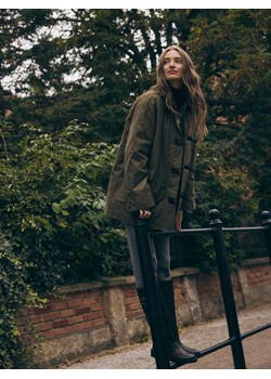 Reserved - Kurtka z kontrastowym kołnierzem - zielony ze sklepu Reserved w kategorii Kurtki damskie - zdjęcie 178277843