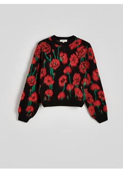 Reserved - Żakardowy sweter z domieszką wełny - wielobarwny ze sklepu Reserved w kategorii Swetry damskie - zdjęcie 178278042