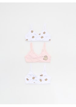 Reserved - Top 3 pack Pusheen - biały ze sklepu Reserved w kategorii Staniki dla dziewczynki - zdjęcie 178279144