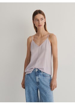 Reserved - Top z jedwabiu - lawendowy ze sklepu Reserved w kategorii Bluzki damskie - zdjęcie 178280431