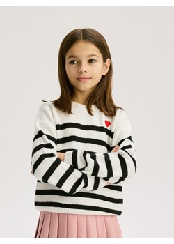 Reserved - Sweter w paski - wielobarwny ze sklepu Reserved w kategorii Swetry dziewczęce - zdjęcie 178281452