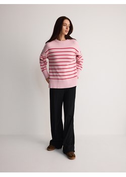 Reserved - Sweter regular z wiskozą - różowy ze sklepu Reserved w kategorii Swetry damskie - zdjęcie 178282541