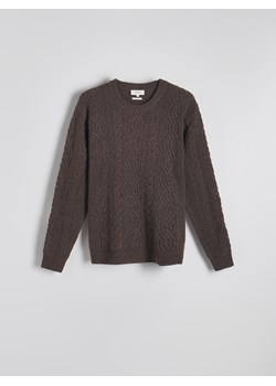 Reserved - Sweter z wełną - brązowy ze sklepu Reserved w kategorii Swetry męskie - zdjęcie 178284891