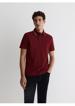 Reserved - Koszulka polo regular - bordowy ze sklepu Reserved w kategorii T-shirty męskie - zdjęcie 178285002