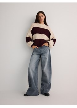 Reserved - Sweter w paski - bordowy ze sklepu Reserved w kategorii Swetry damskie - zdjęcie 178285870