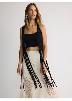 Reserved - Kamizelka z frędzlami - czarny ze sklepu Reserved w kategorii Kamizelki damskie - zdjęcie 178292163