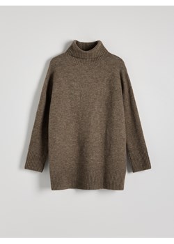 Reserved - Sweter z golfem - brązowy ze sklepu Reserved w kategorii Swetry damskie - zdjęcie 178292742
