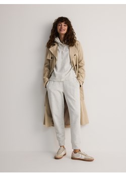 Reserved - Spodnie jogger z wiązaniem w pasie - jasnoszary ze sklepu Reserved w kategorii Spodnie damskie - zdjęcie 178295172