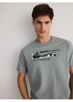 Reserved - T-shirt comfort z nadrukiem - jasnozielony ze sklepu Reserved w kategorii T-shirty męskie - zdjęcie 178301521