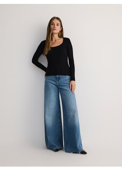 Reserved - Bluzka z błyszczącą aplikacją - czarny ze sklepu Reserved w kategorii Bluzki damskie - zdjęcie 178301973