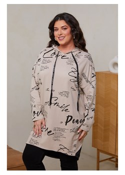 Curvy Lady Sukienka dresowa w kolorze beżowym ze sklepu Limango Polska w kategorii Sukienki - zdjęcie 178304283