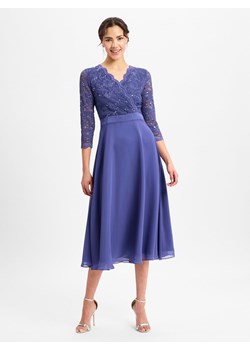Swing Damska sukienka wieczorowa Kobiety Szyfon niebieski jednolity ze sklepu vangraaf w kategorii Sukienki - zdjęcie 178316342