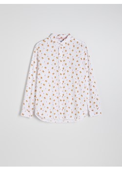 Reserved - Bawełniana koszula slim fit - biały ze sklepu Reserved w kategorii Koszule męskie - zdjęcie 178317641